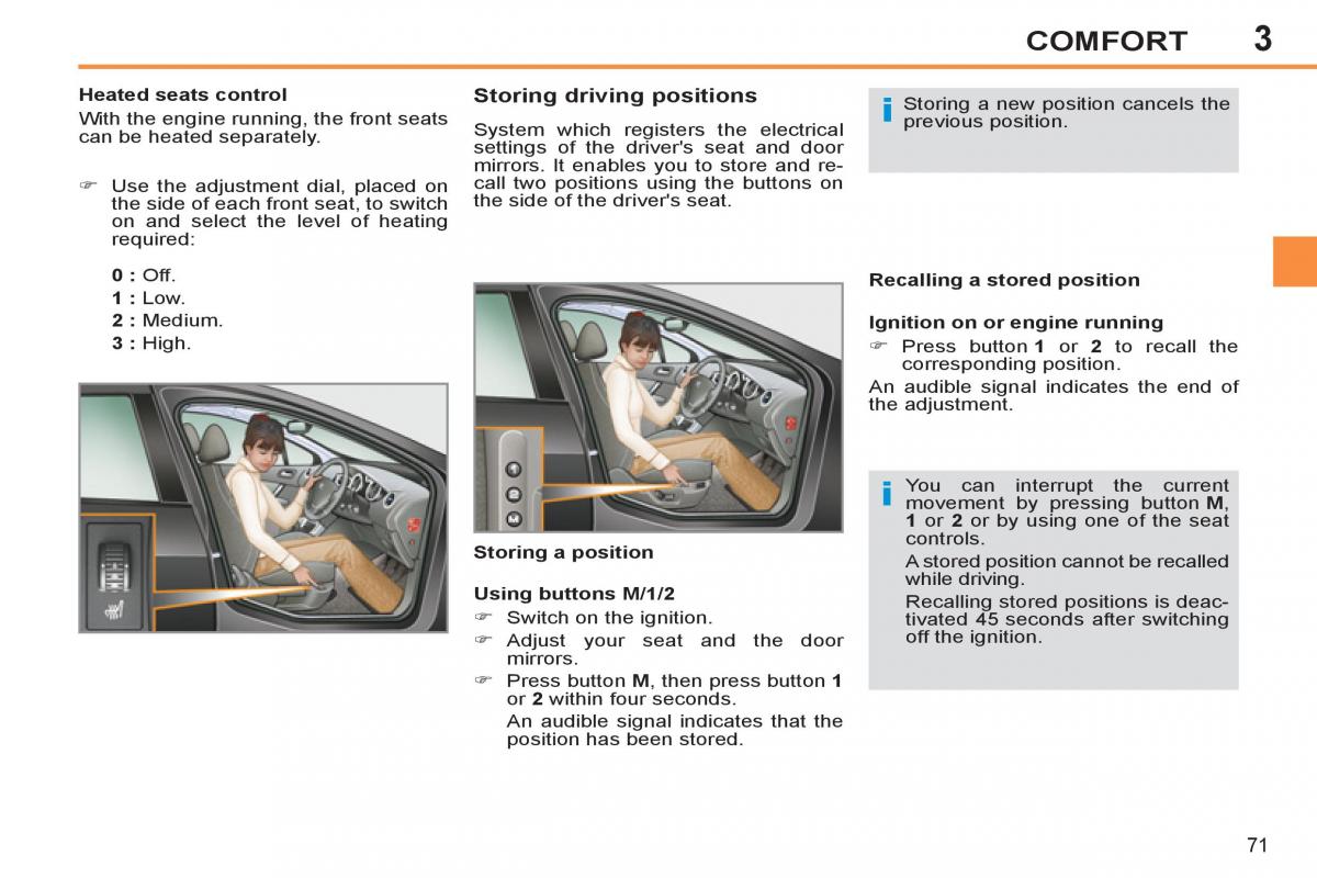 Peugeot 308 SW I 1 owners manual / page 73