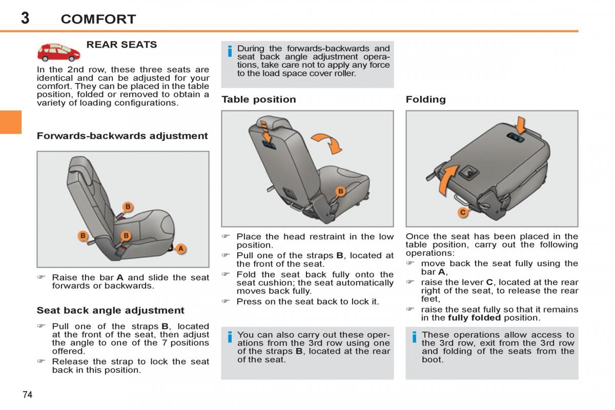 Peugeot 308 SW I 1 owners manual / page 76