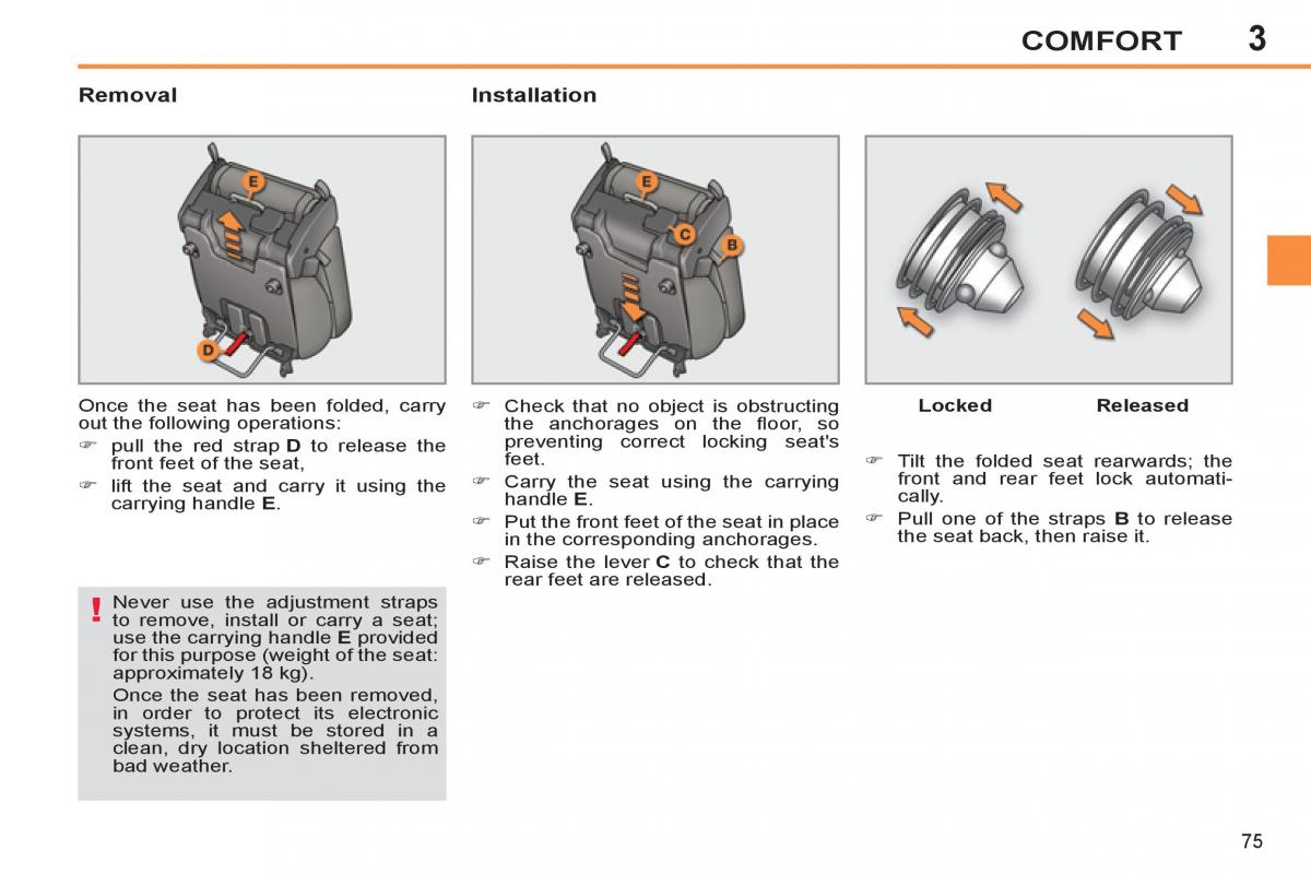 Peugeot 308 SW I 1 owners manual / page 77