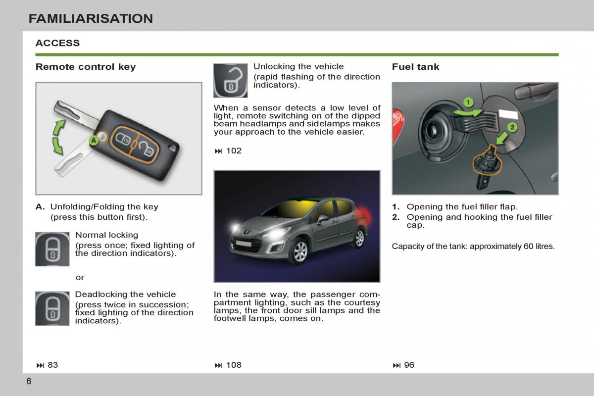 Peugeot 308 SW I 1 owners manual / page 8