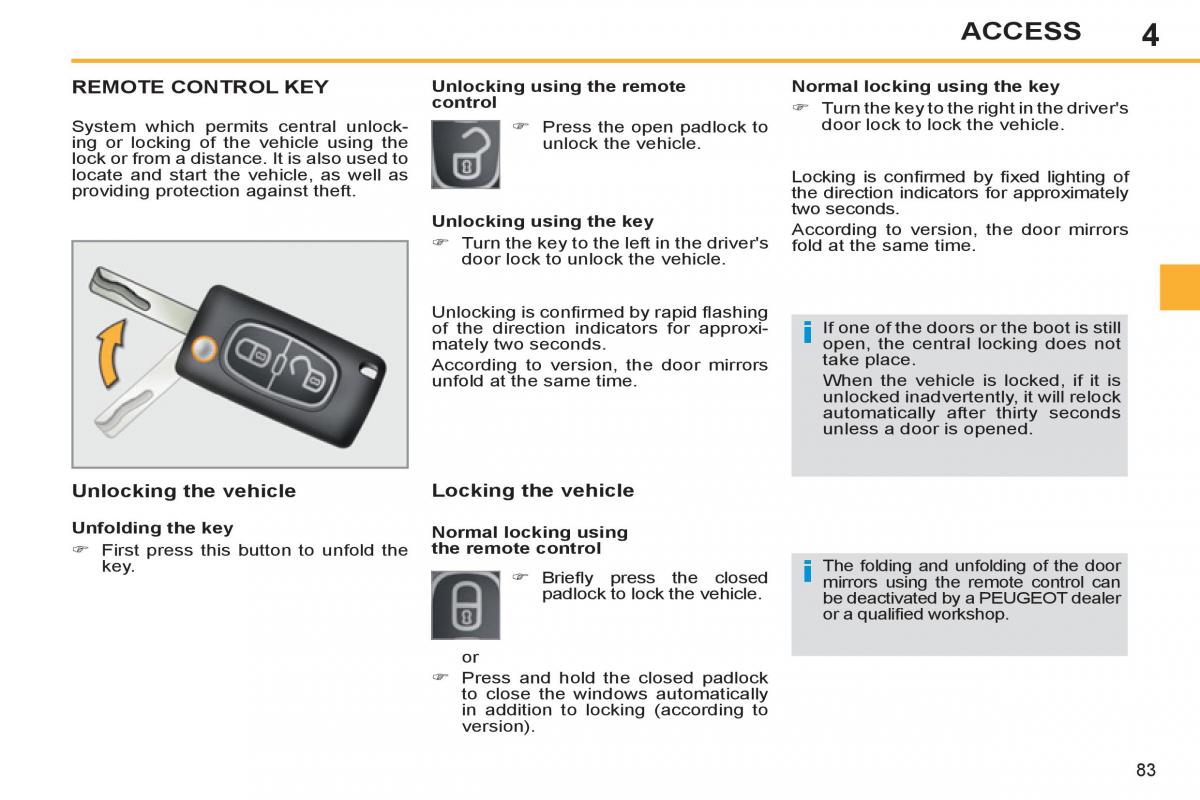 Peugeot 308 SW I 1 owners manual / page 85