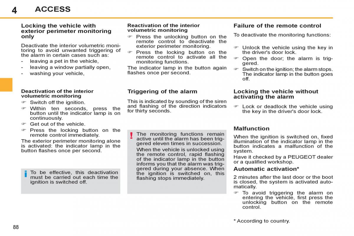 Peugeot 308 SW I 1 owners manual / page 90