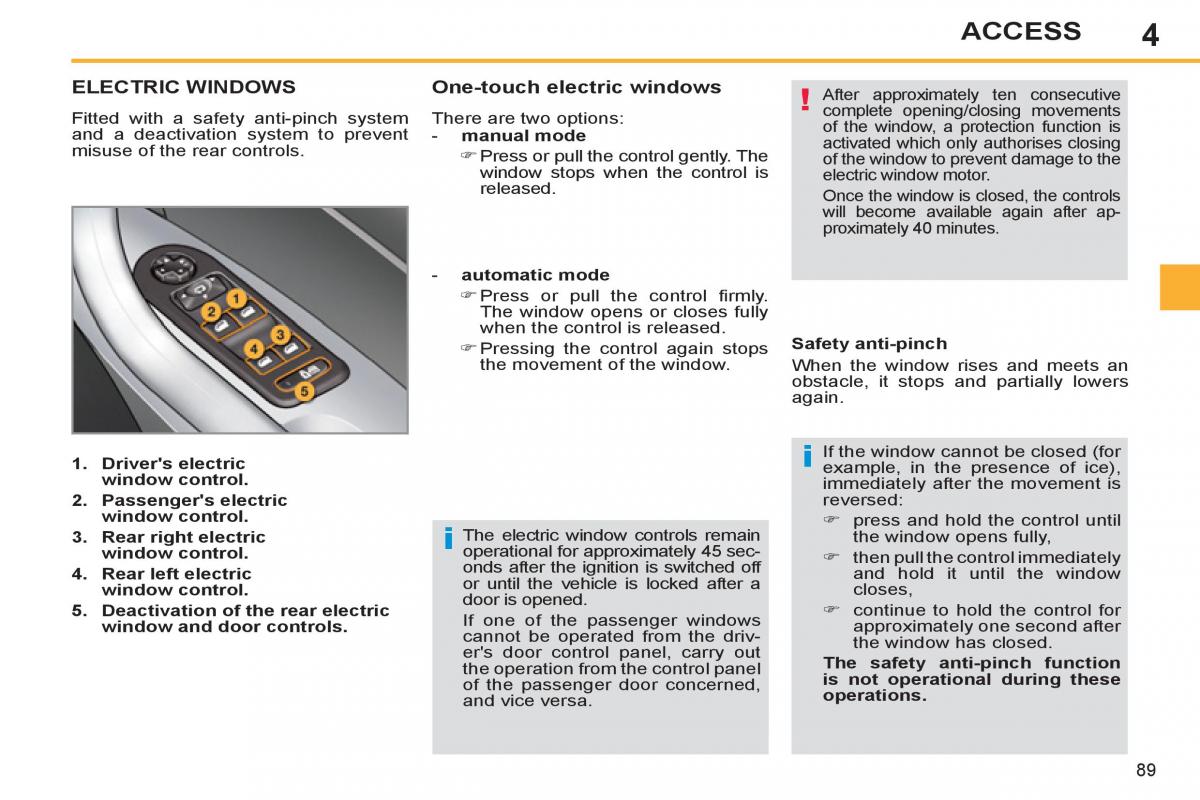 Peugeot 308 SW I 1 owners manual / page 91