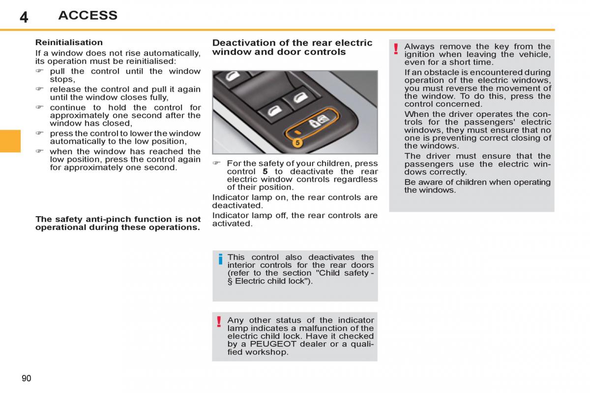 Peugeot 308 SW I 1 owners manual / page 92