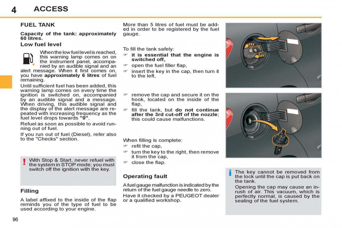 Peugeot 308 SW I 1 owners manual / page 98