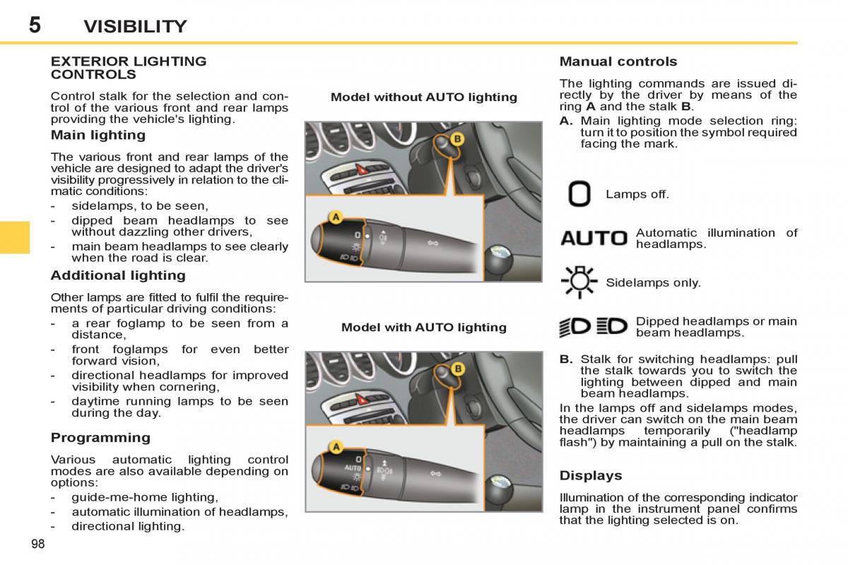 Peugeot 308 SW I 1 owners manual / page 100