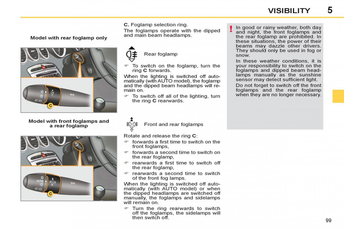 Peugeot 308 SW I 1 owners manual / page 101