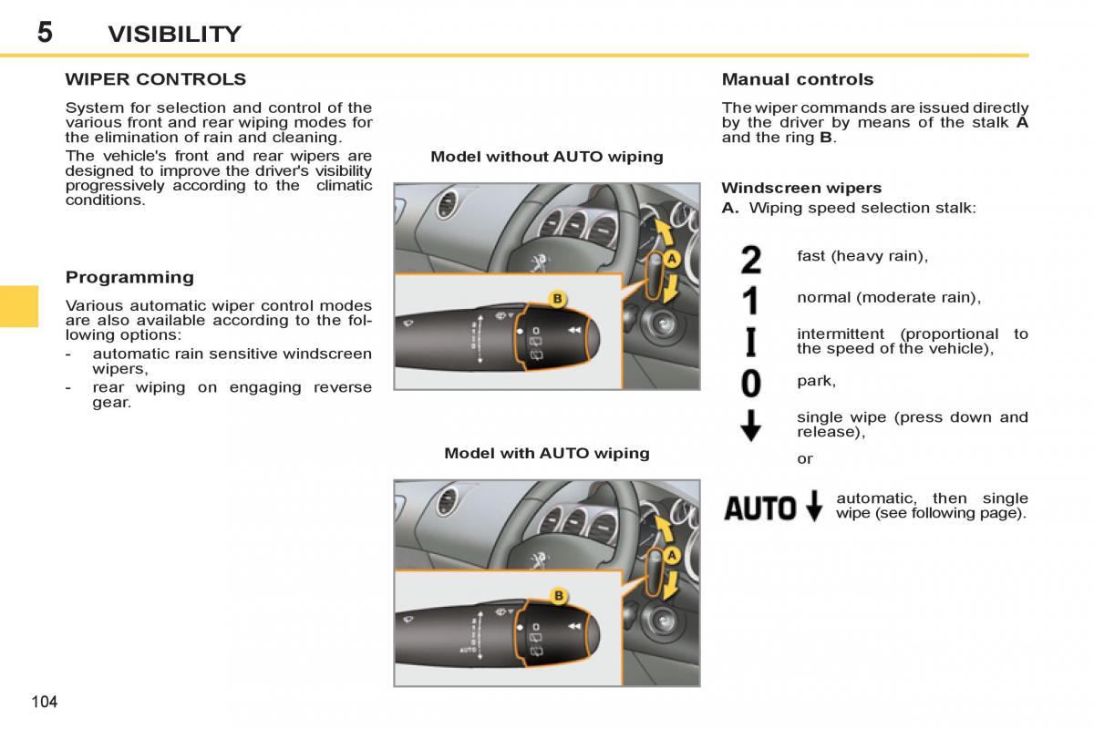 Peugeot 308 SW I 1 owners manual / page 106