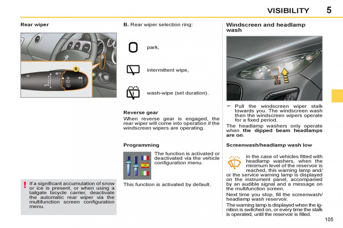 Peugeot 308 SW I 1 owners manual / page 107