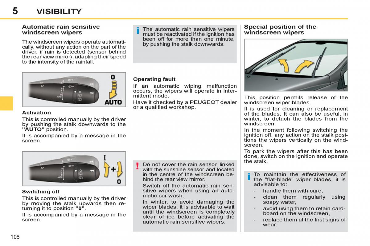 Peugeot 308 SW I 1 owners manual / page 108