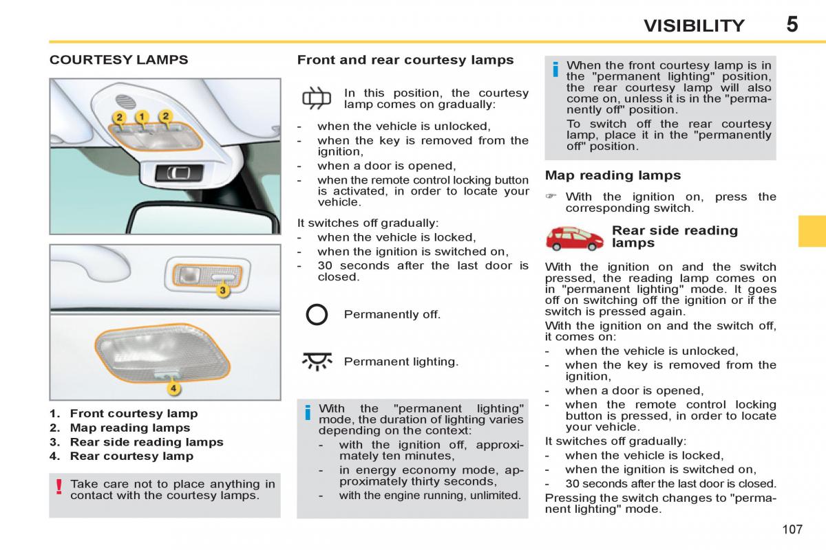 Peugeot 308 SW I 1 owners manual / page 109