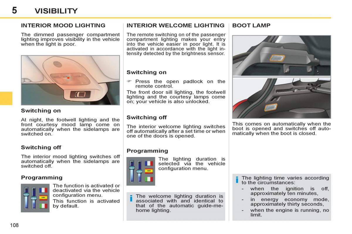 Peugeot 308 SW I 1 owners manual / page 110