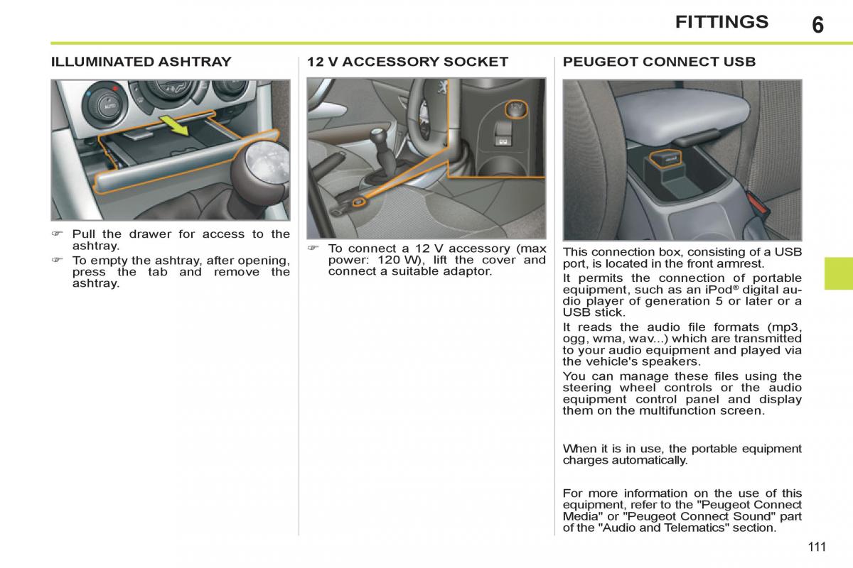 Peugeot 308 SW I 1 owners manual / page 113