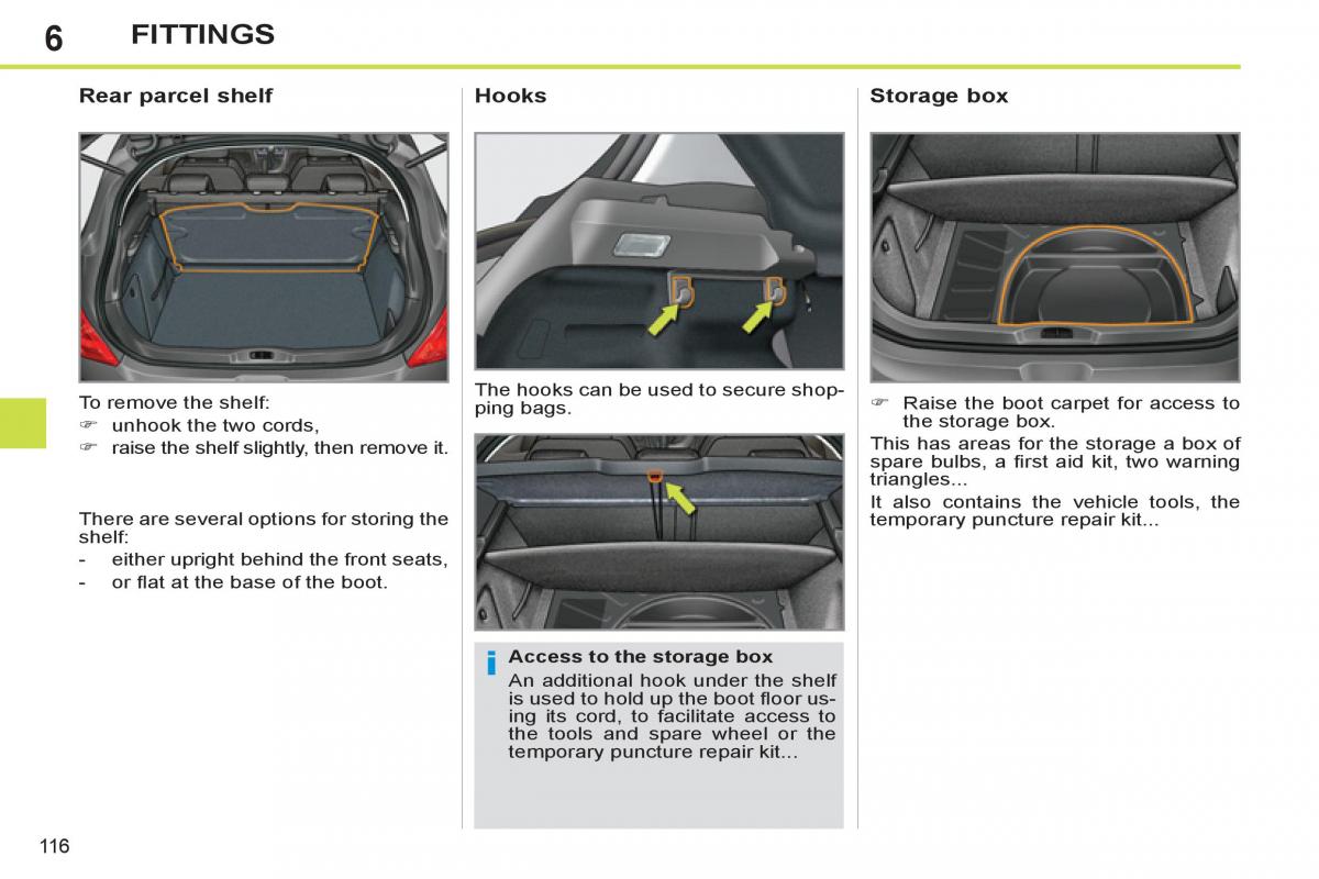 Peugeot 308 SW I 1 owners manual / page 118