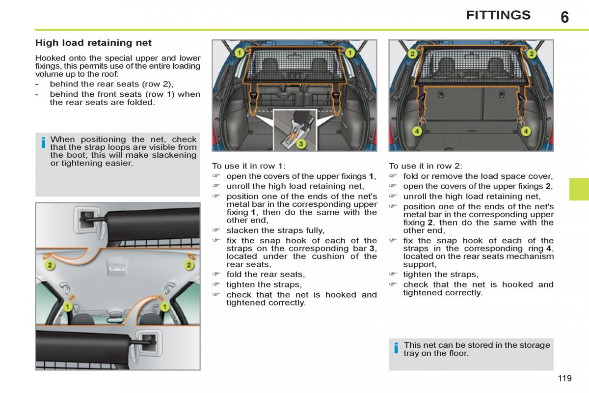 Peugeot 308 SW I 1 owners manual / page 121