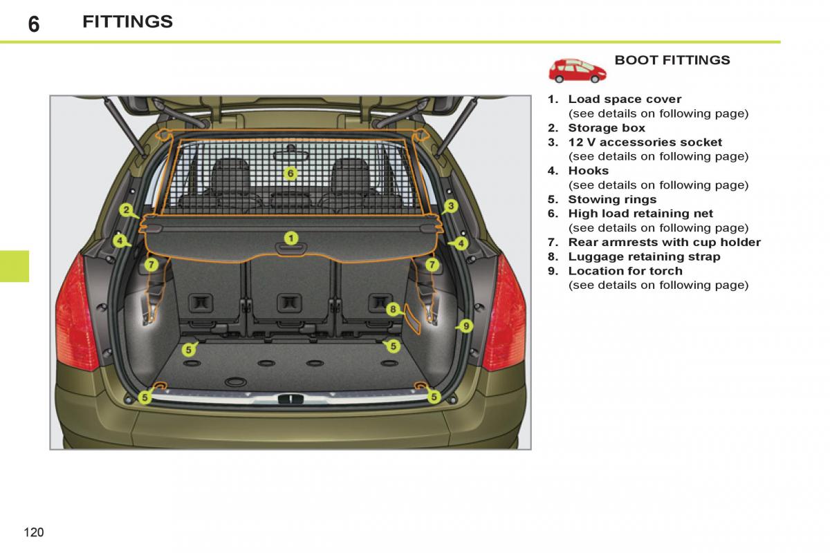 Peugeot 308 SW I 1 owners manual / page 122