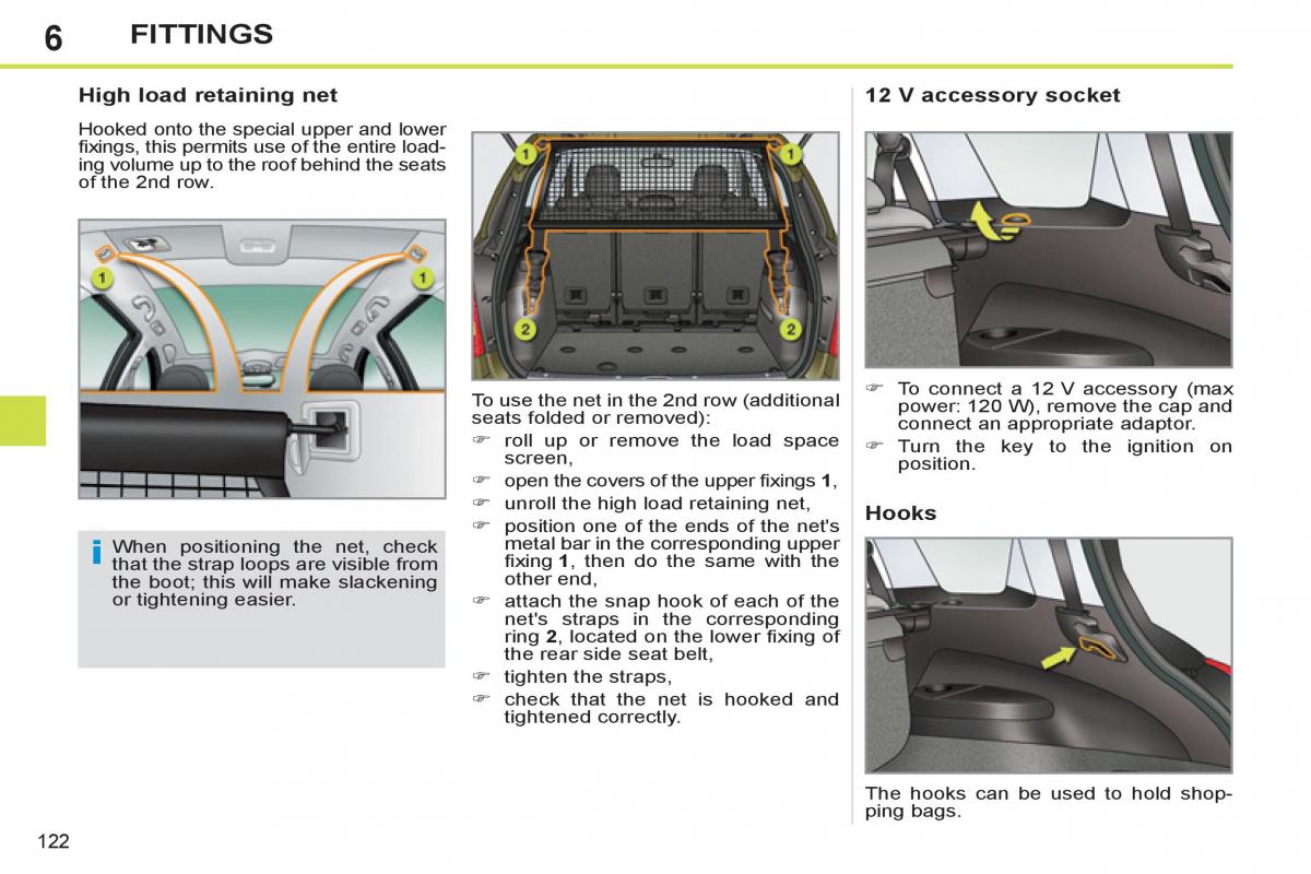 Peugeot 308 SW I 1 owners manual / page 124