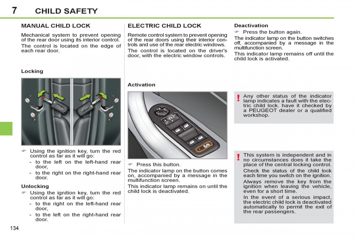 Peugeot 308 SW I 1 owners manual / page 136