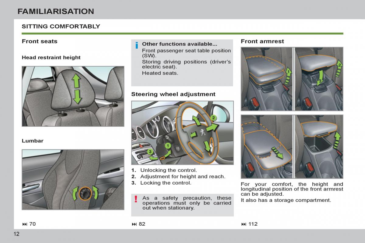 Peugeot 308 SW I 1 owners manual / page 14