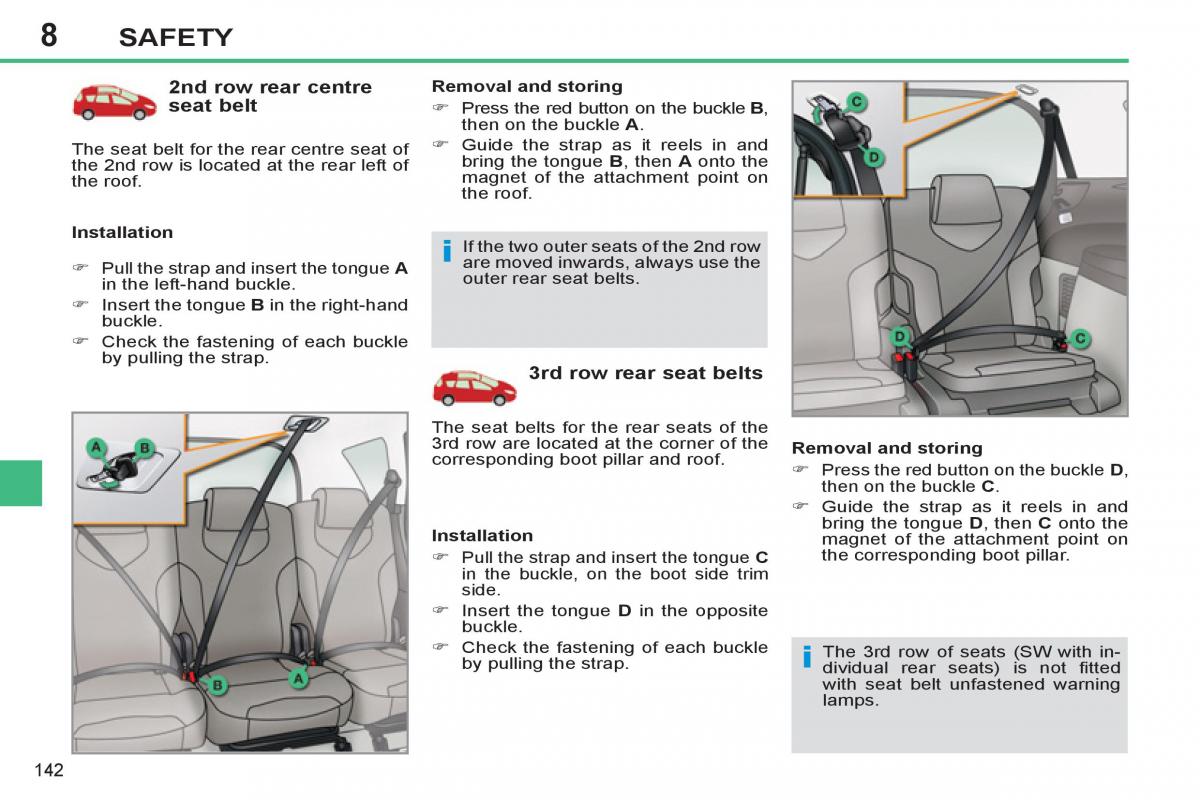 Peugeot 308 SW I 1 owners manual / page 144