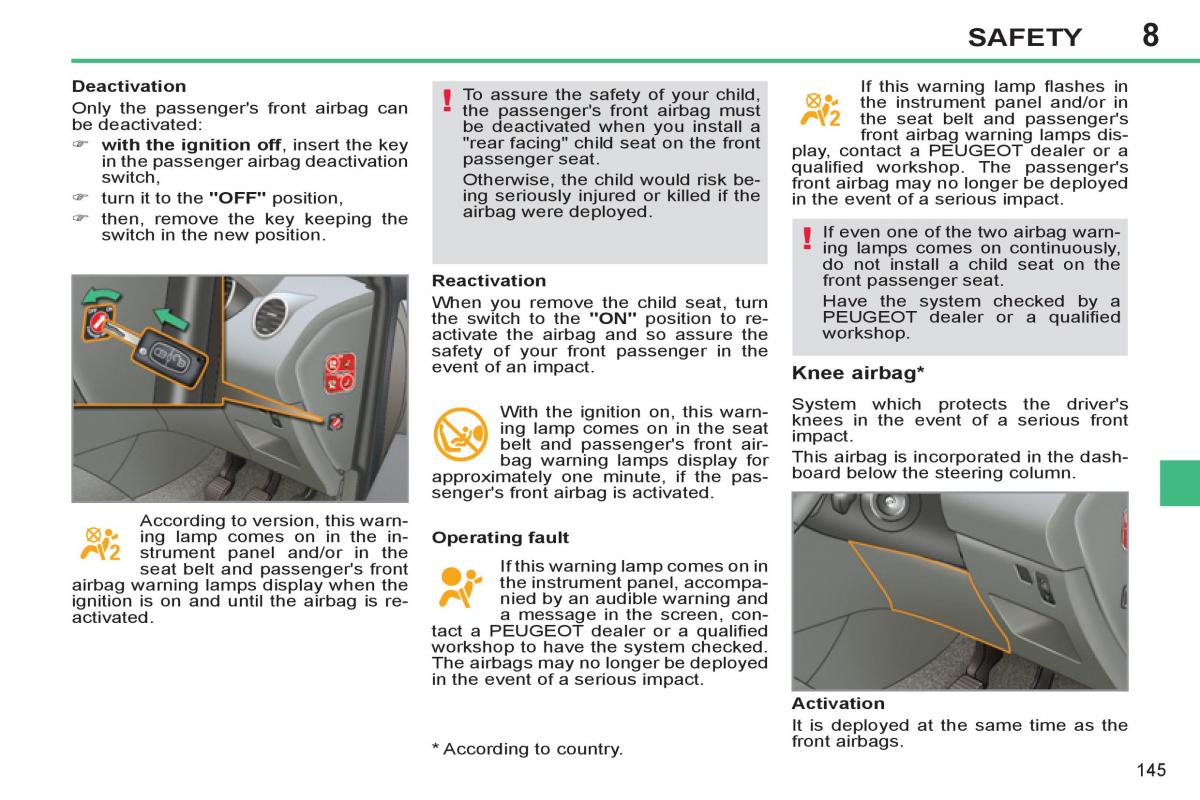 Peugeot 308 SW I 1 owners manual / page 147