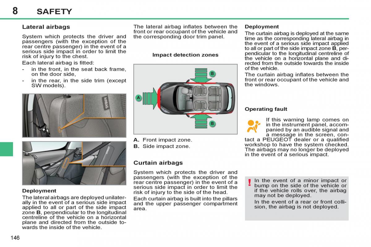 Peugeot 308 SW I 1 owners manual / page 148