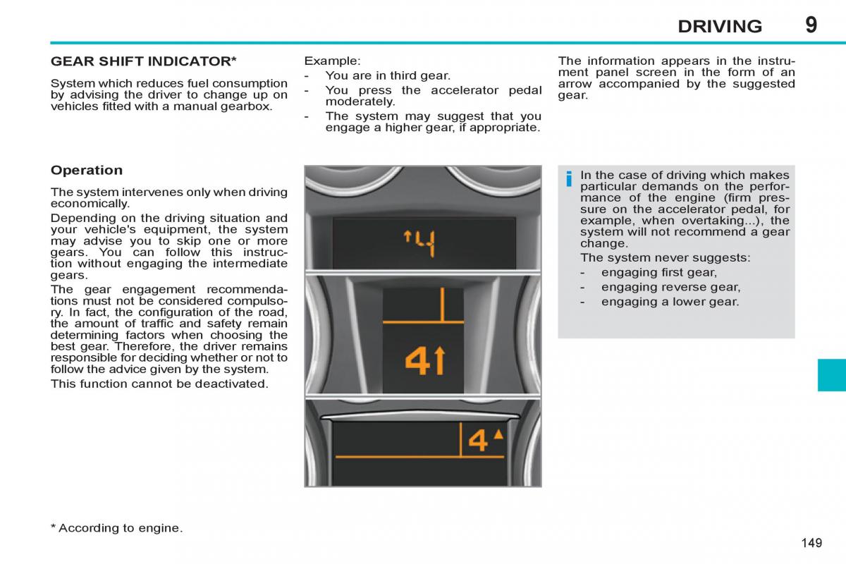 Peugeot 308 SW I 1 owners manual / page 151