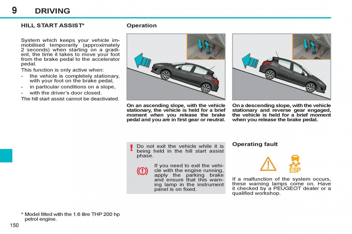 Peugeot 308 SW I 1 owners manual / page 152