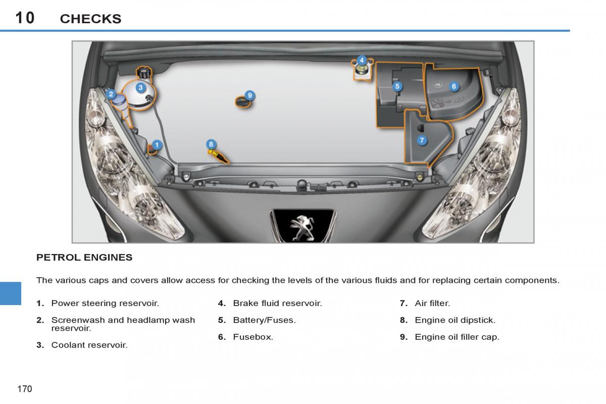 Peugeot 308 SW I 1 owners manual / page 172