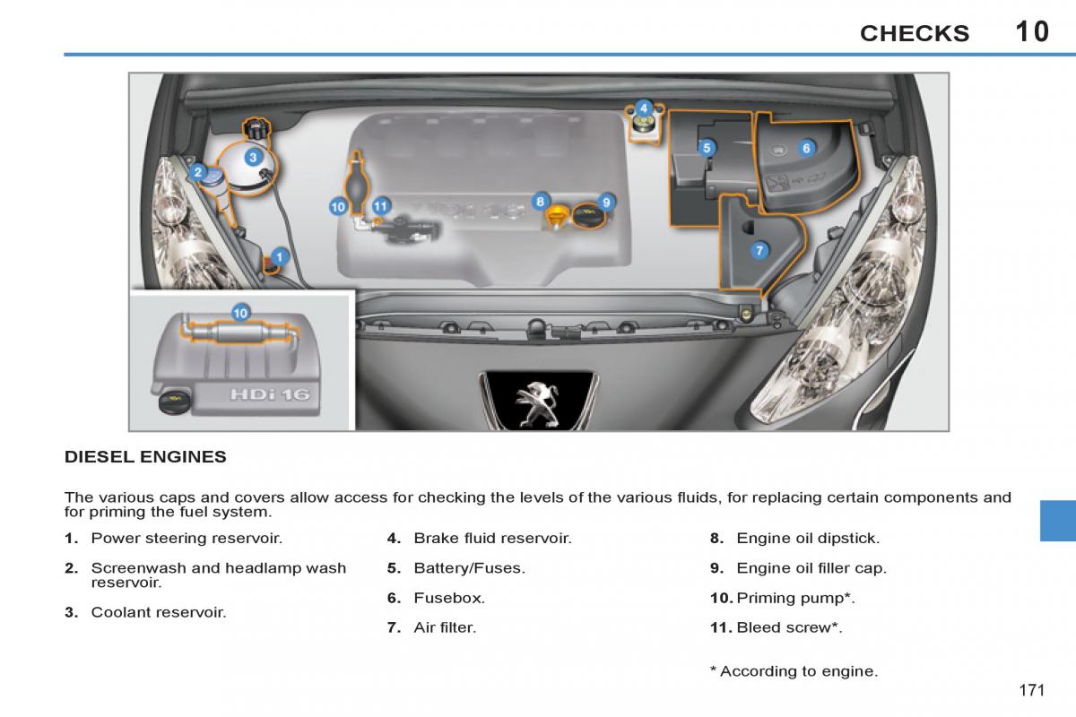 Peugeot 308 SW I 1 owners manual / page 173