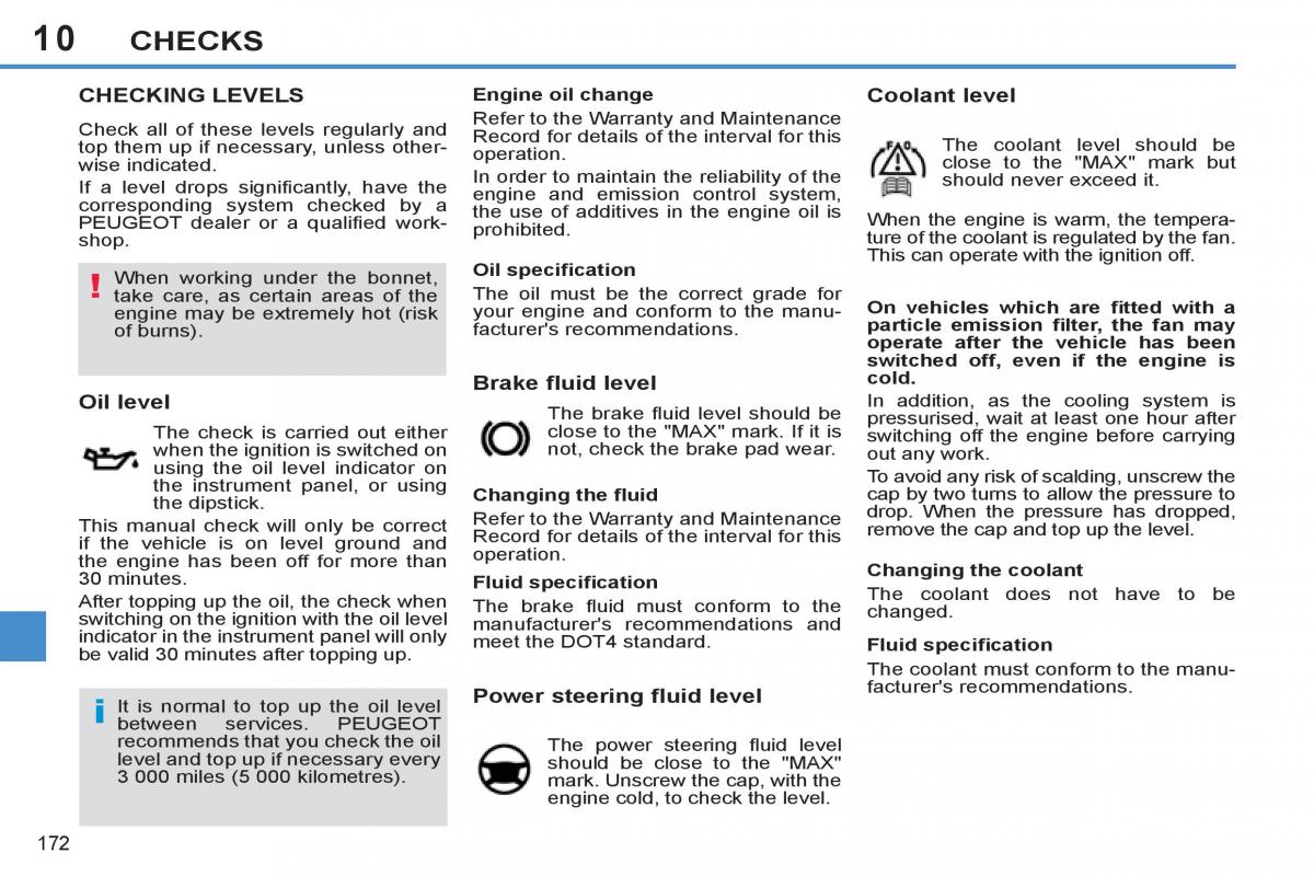 Peugeot 308 SW I 1 owners manual / page 174