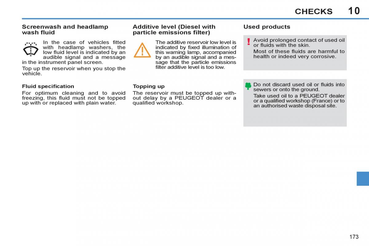 Peugeot 308 SW I 1 owners manual / page 175