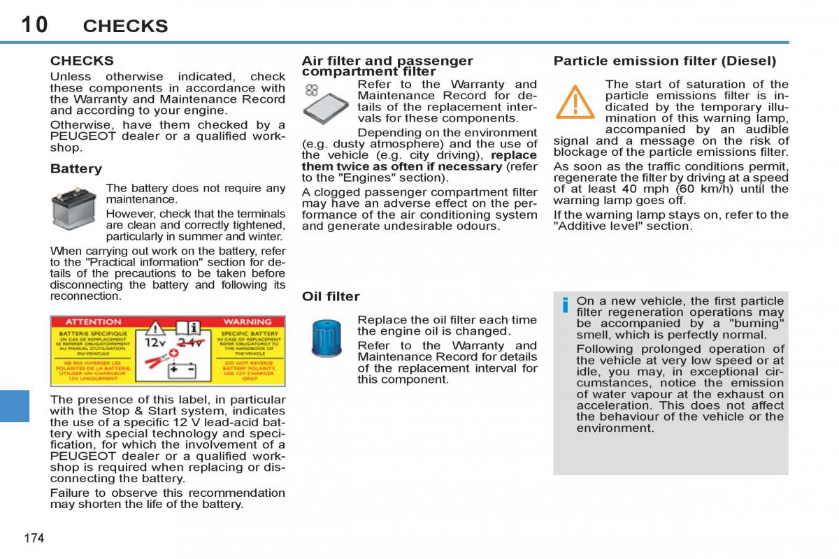 Peugeot 308 SW I 1 owners manual / page 176