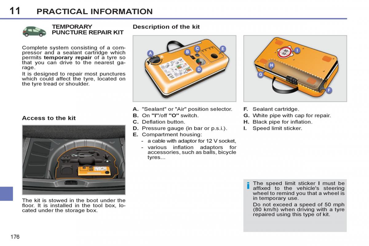 Peugeot 308 SW I 1 owners manual / page 178