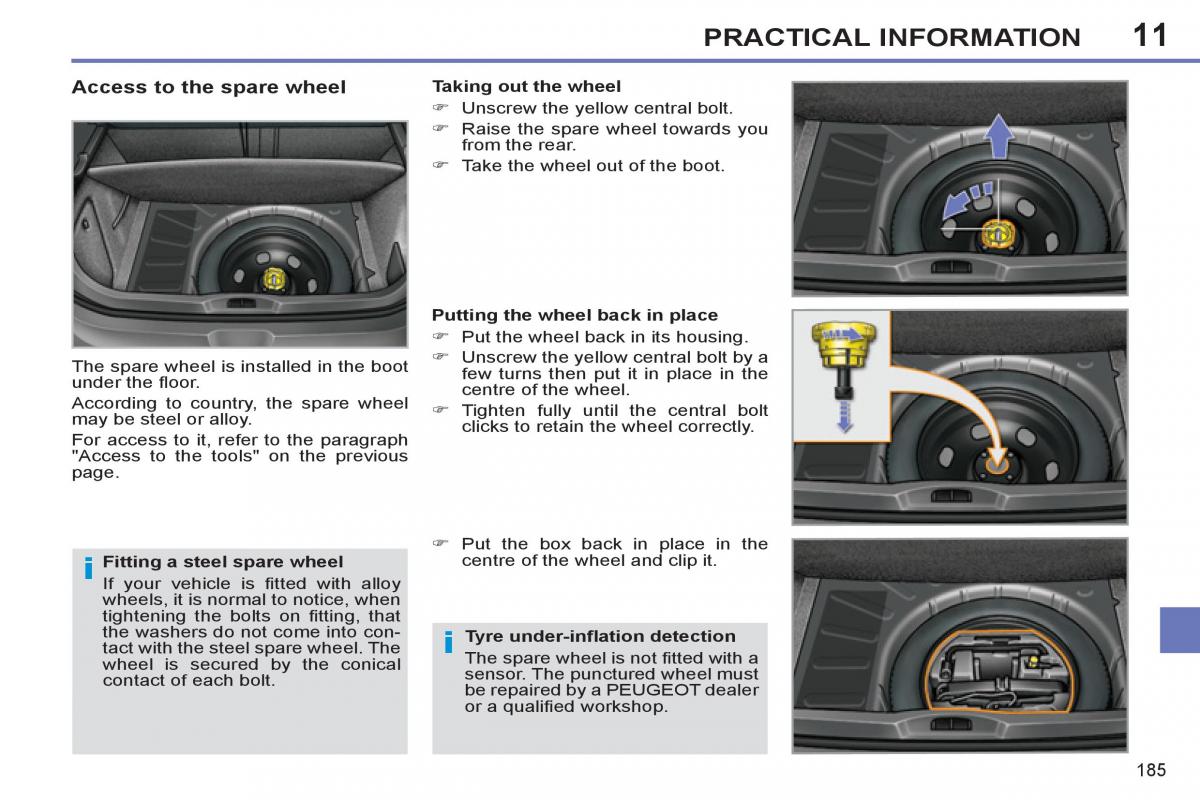 Peugeot 308 SW I 1 owners manual / page 187