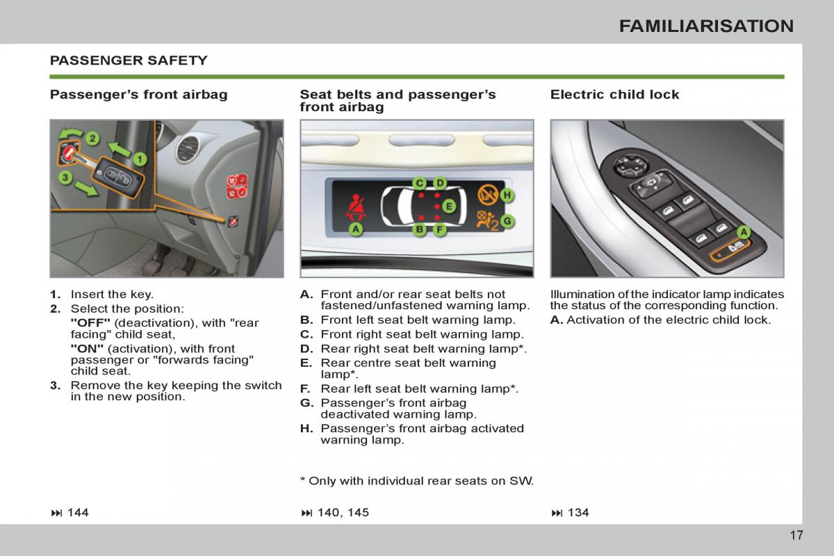 Peugeot 308 SW I 1 owners manual / page 19