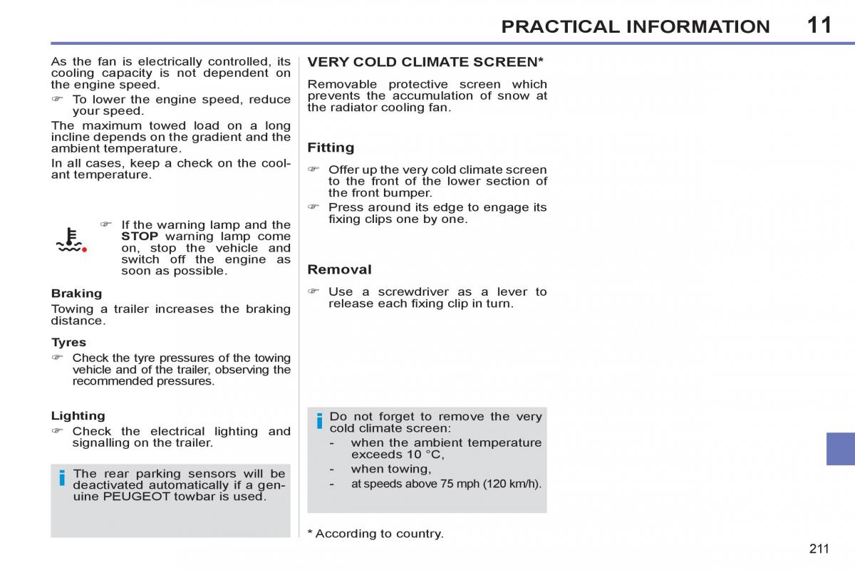 Peugeot 308 SW I 1 owners manual / page 213