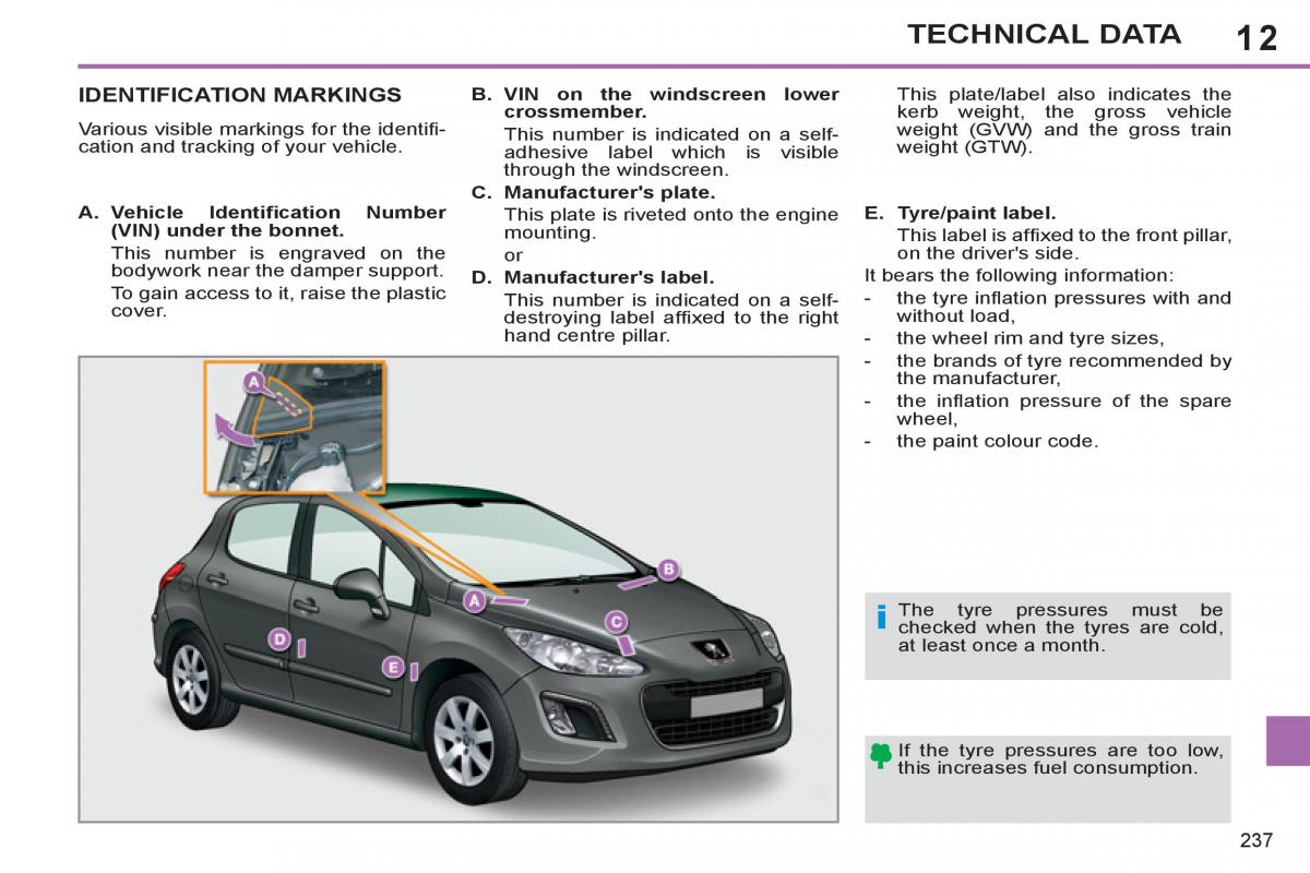 Peugeot 308 SW I 1 owners manual / page 239