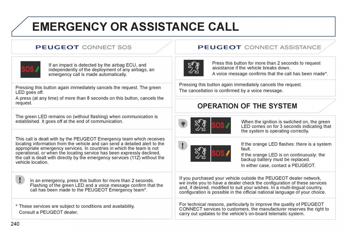 Peugeot 308 SW I 1 owners manual / page 242