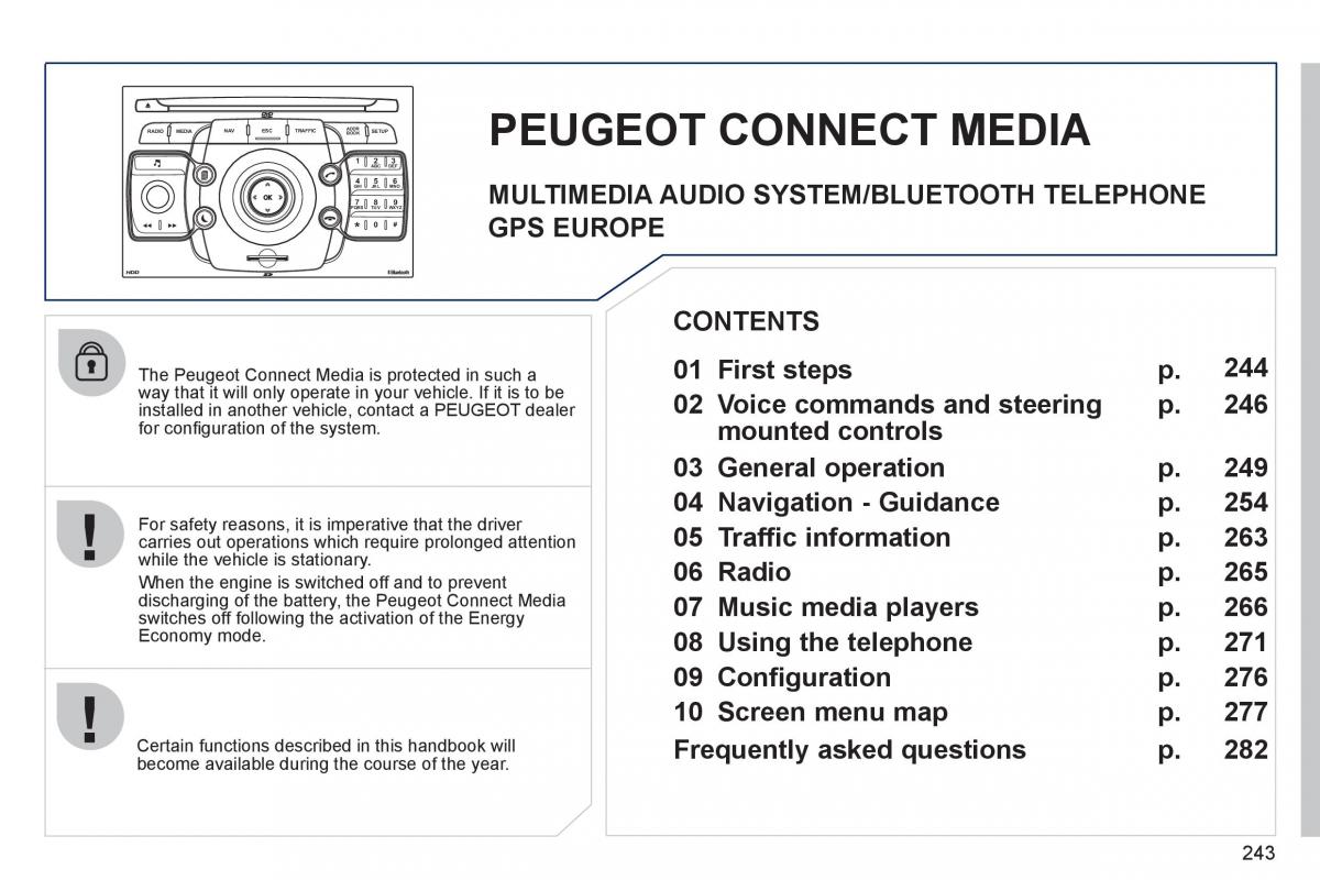 Peugeot 308 SW I 1 owners manual / page 245