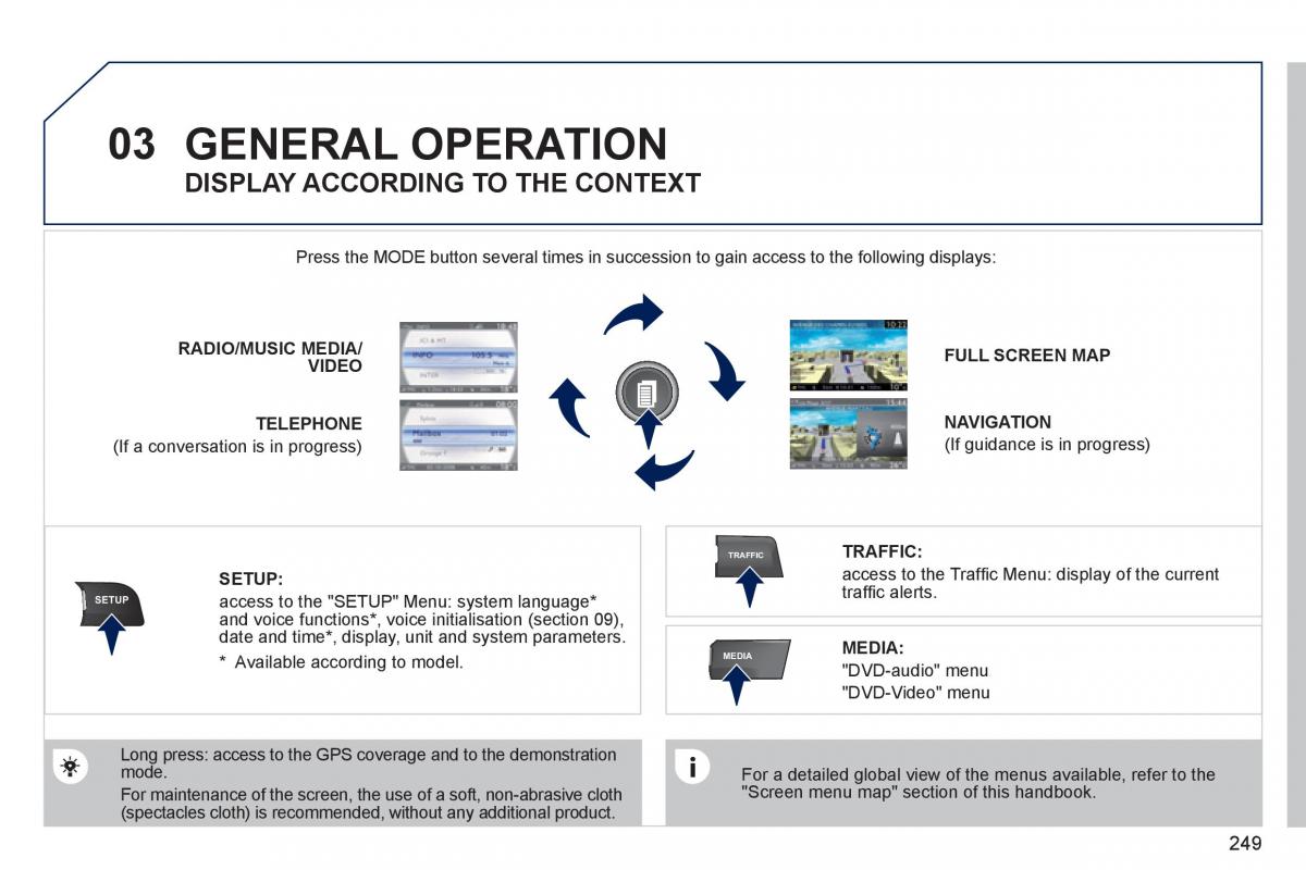 Peugeot 308 SW I 1 owners manual / page 251