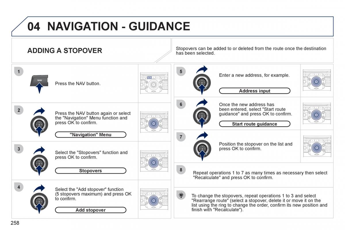 Peugeot 308 SW I 1 owners manual / page 260