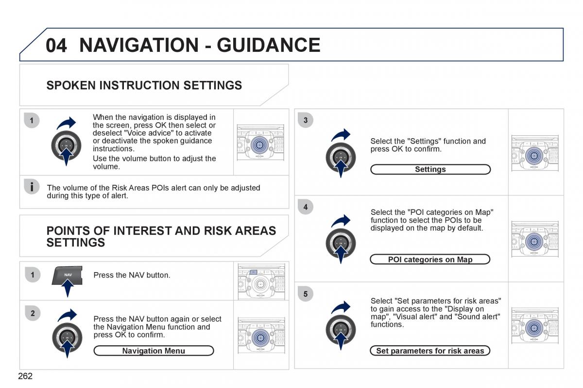 Peugeot 308 SW I 1 owners manual / page 264