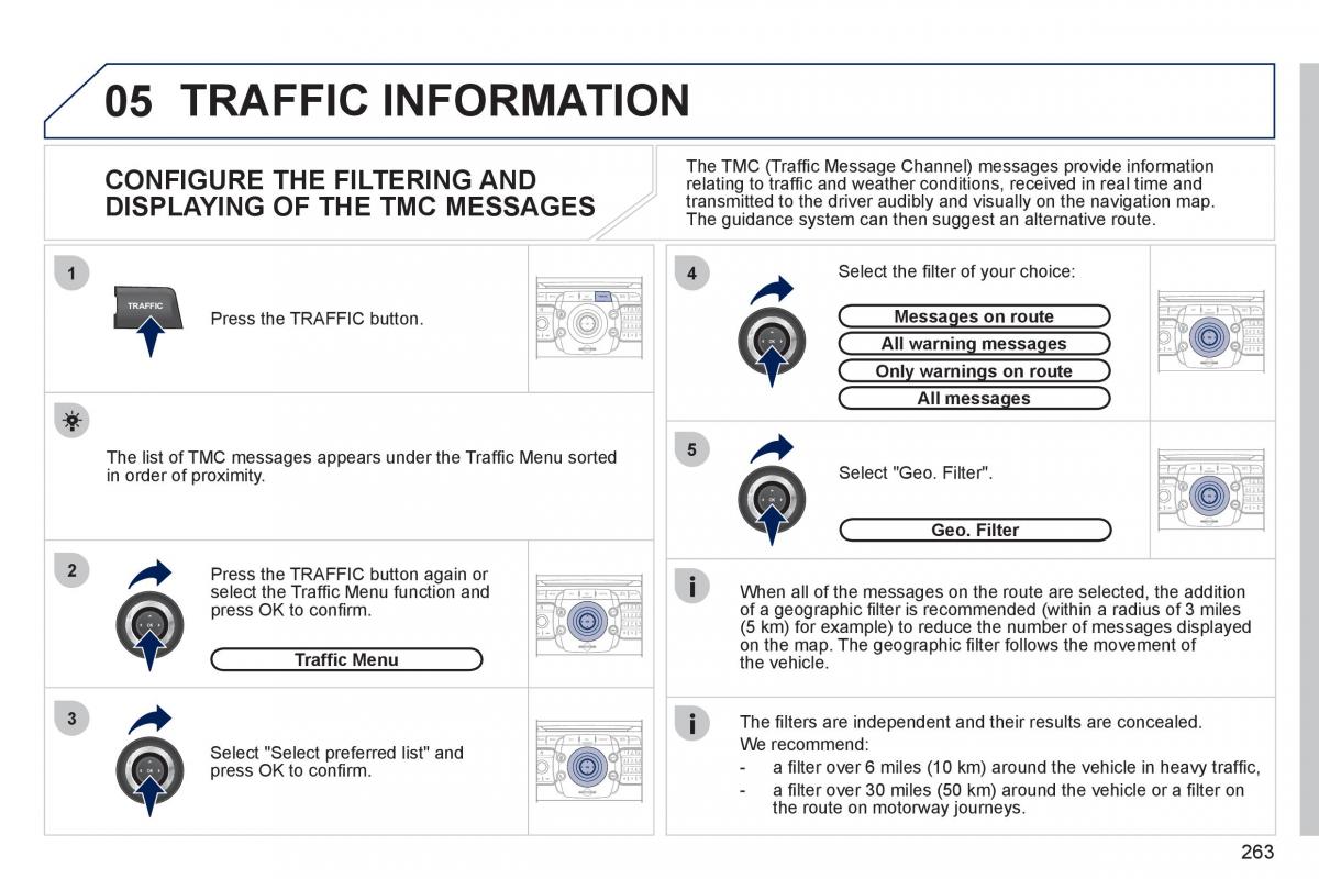 Peugeot 308 SW I 1 owners manual / page 265