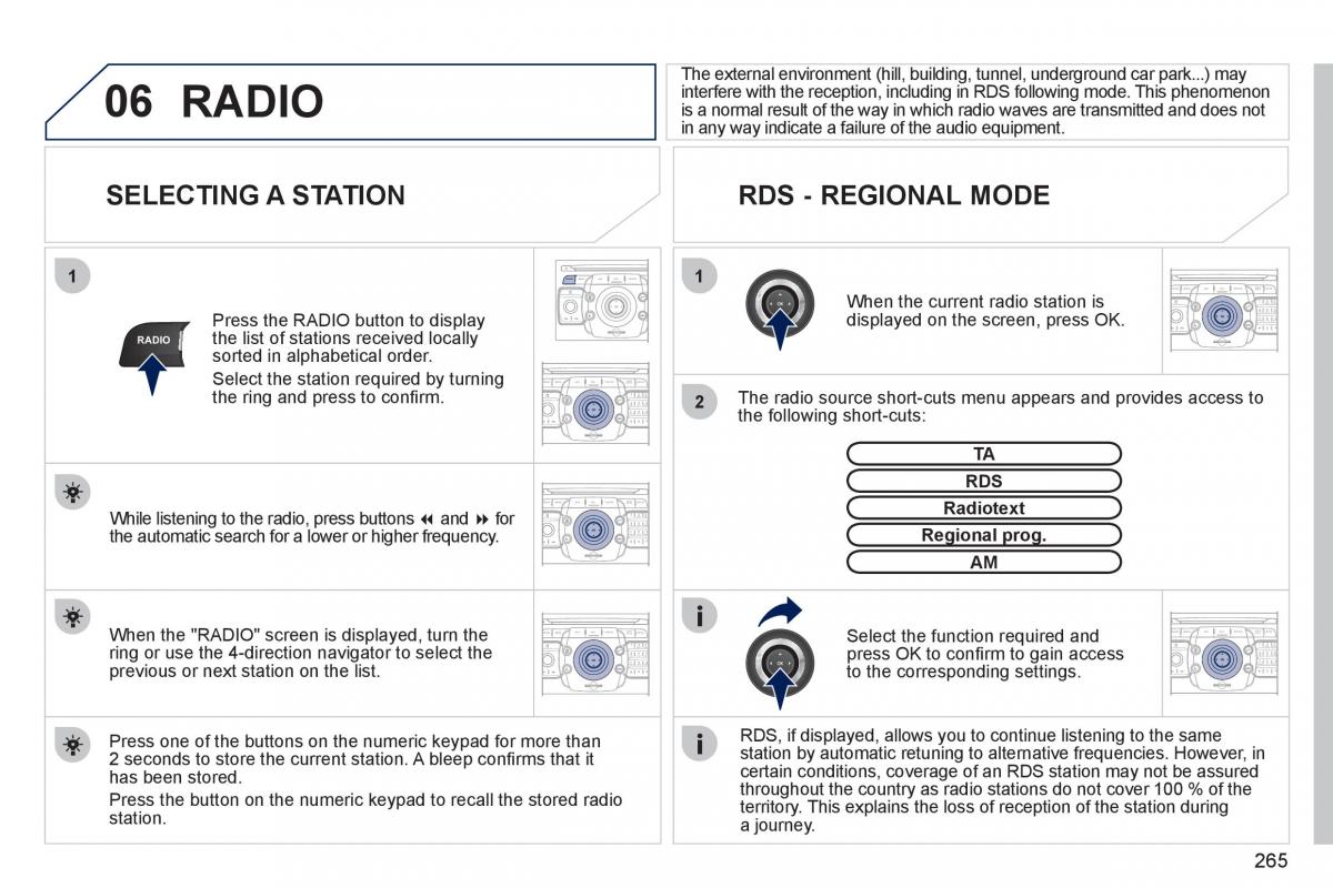 Peugeot 308 SW I 1 owners manual / page 267