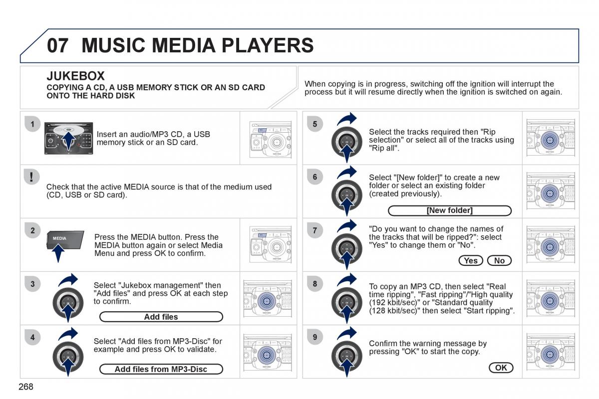 Peugeot 308 SW I 1 owners manual / page 270