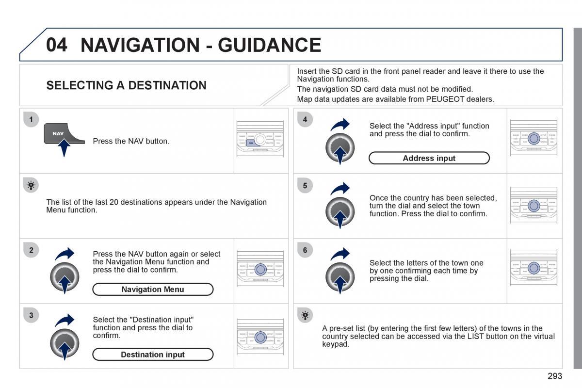 Peugeot 308 SW I 1 owners manual / page 295