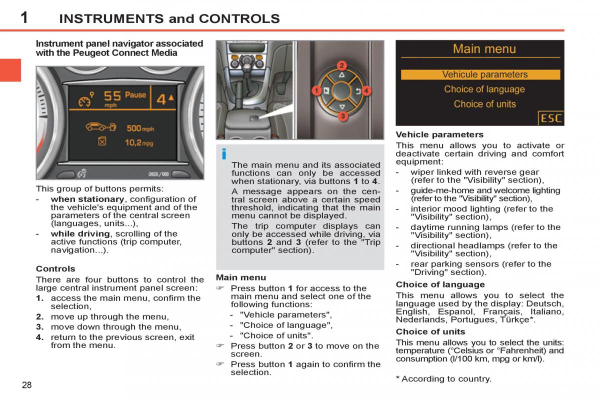 Peugeot 308 SW I 1 owners manual / page 30