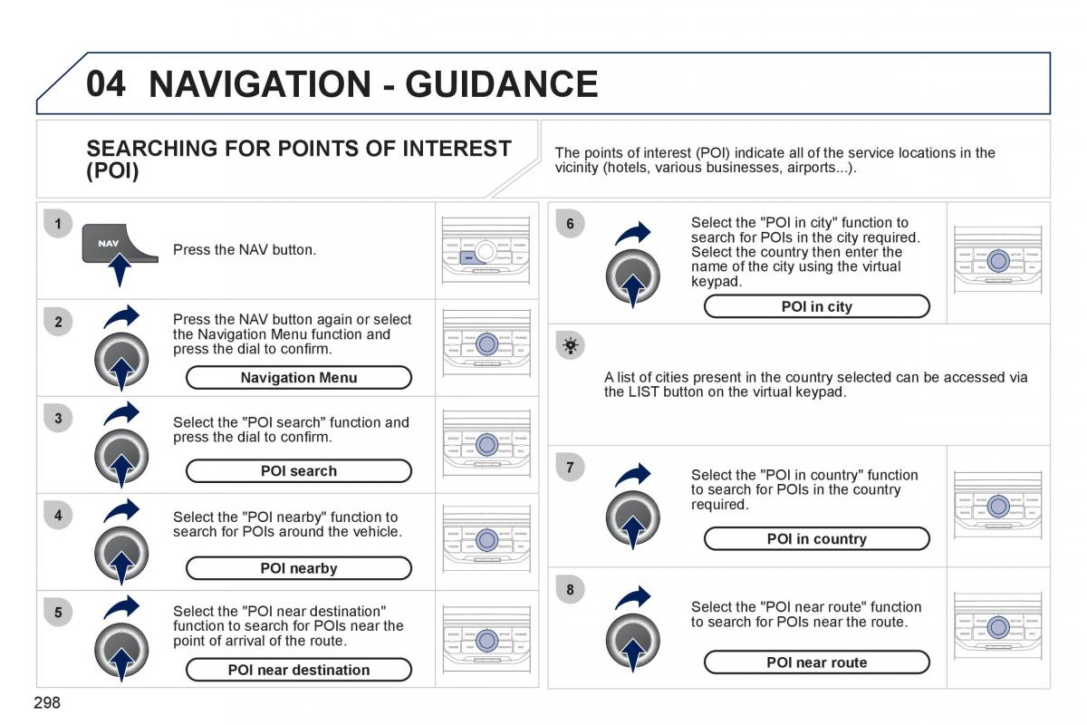 Peugeot 308 SW I 1 owners manual / page 300