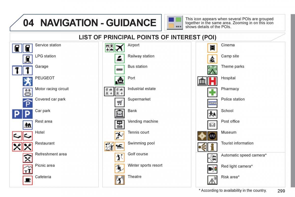 Peugeot 308 SW I 1 owners manual / page 301